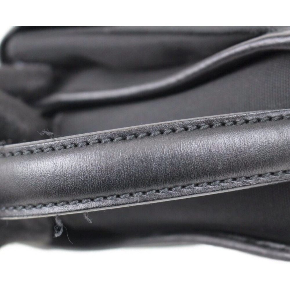 Gucci Black Nylon Leather Bag Silver Hardware Italy - Picture 3 of 10